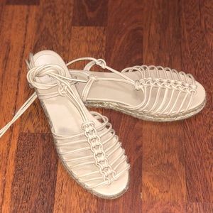 Chloe Knotted Leather Espadrille